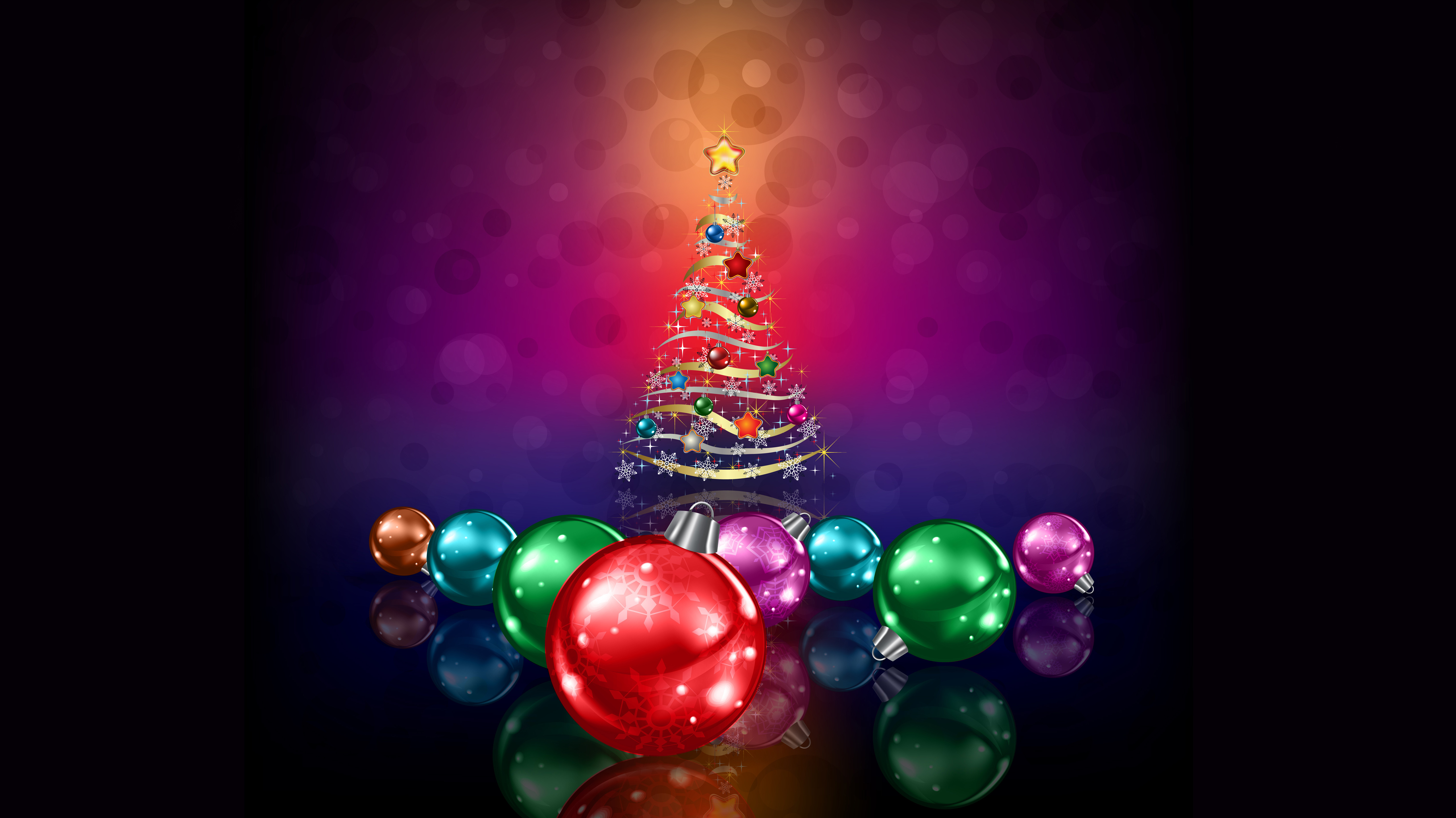 Обои новый год, елка, шары, шарики, рождество, елочные украшения, new year, tree, balls, christmas, christmas decorations разрешение 5120x2880 Загрузить