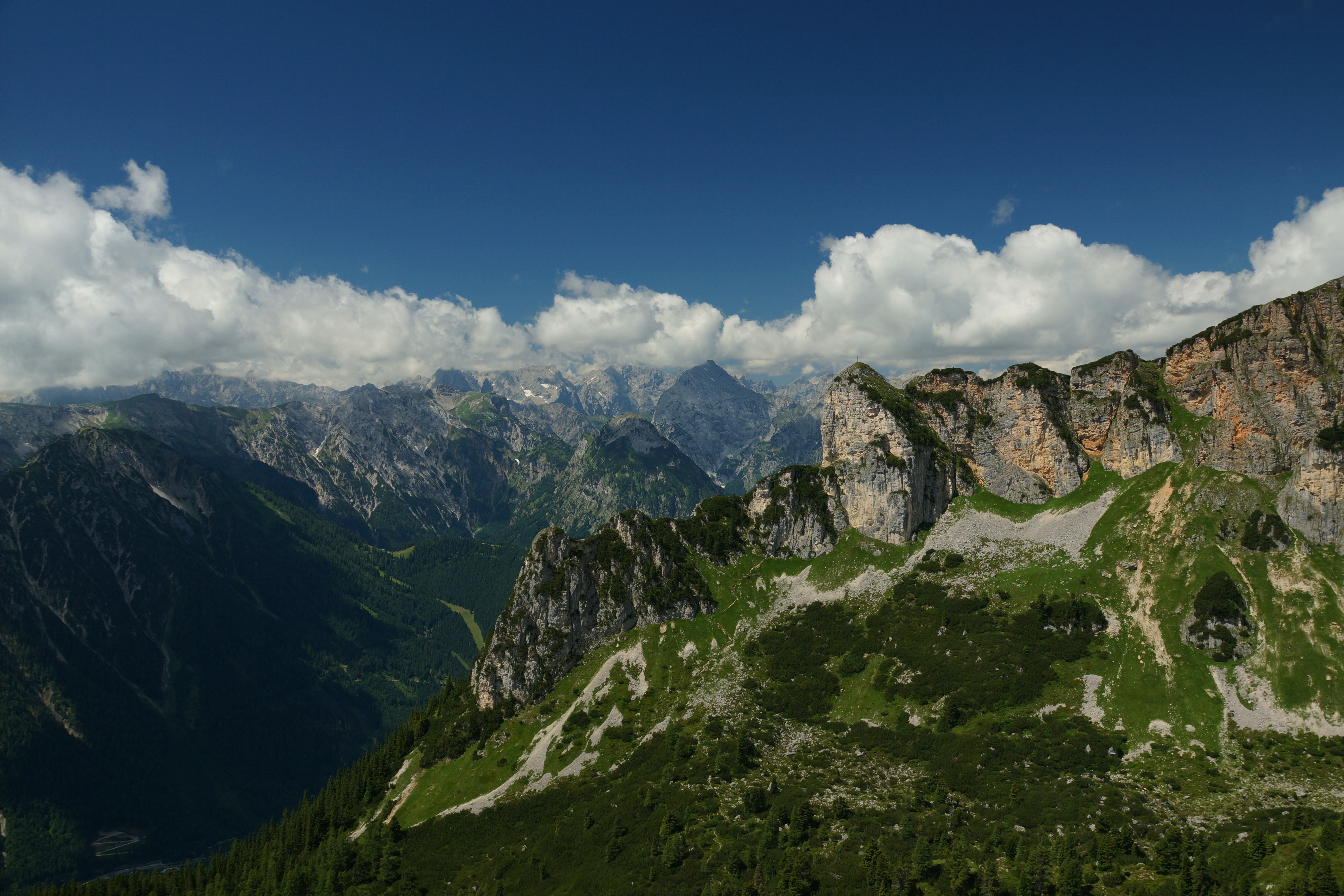 Обои небо, облака, горы, скалы, природа, пейзаж, австрия, тироль, the sky, clouds, mountains, rocks, nature, landscape, austria, tyrol разрешение 6000x4000 Загрузить