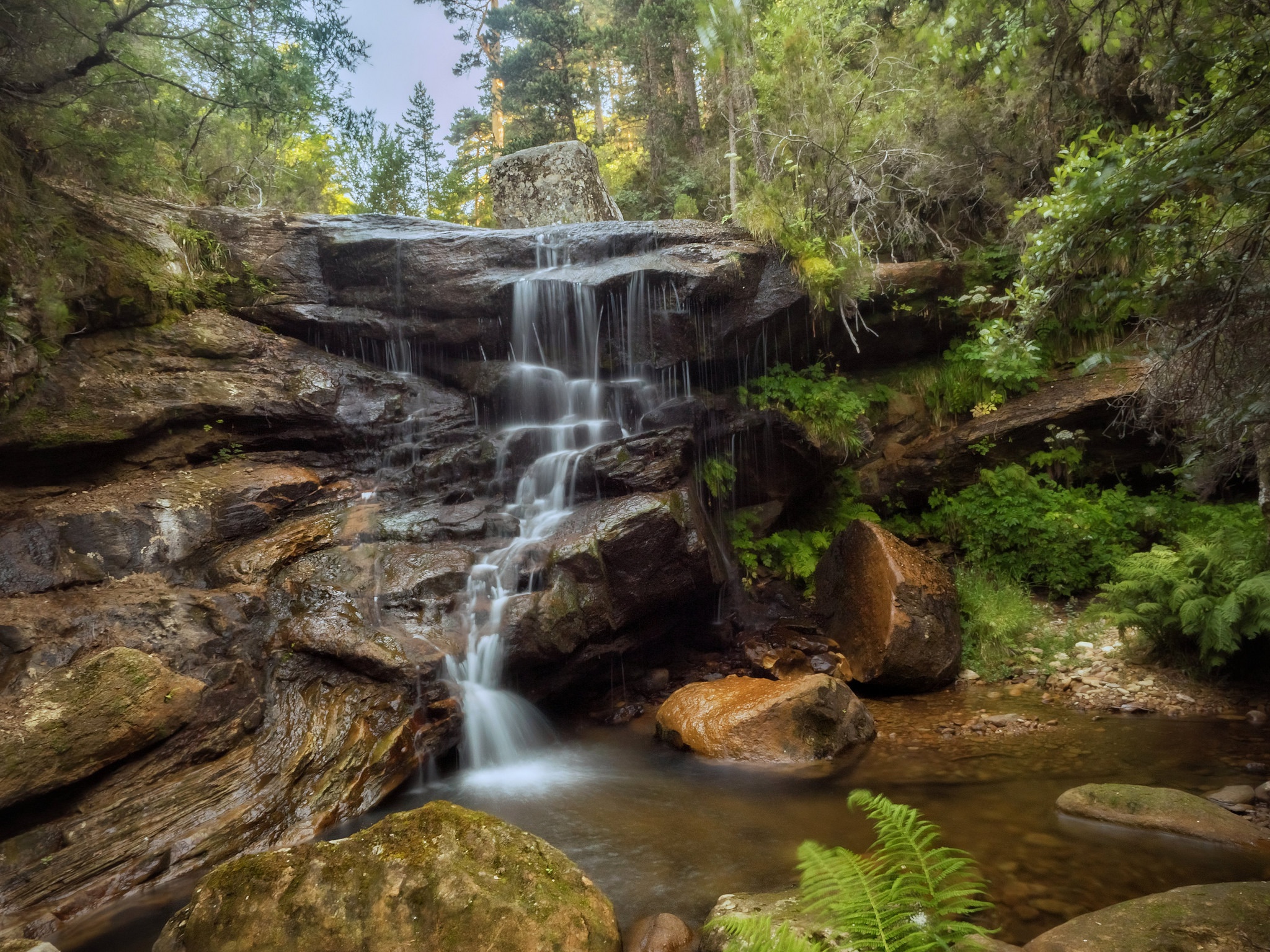 Обои вода, природа, камни, растения, водопад, water, nature, stones, plants, waterfall разрешение 2048x1536 Загрузить