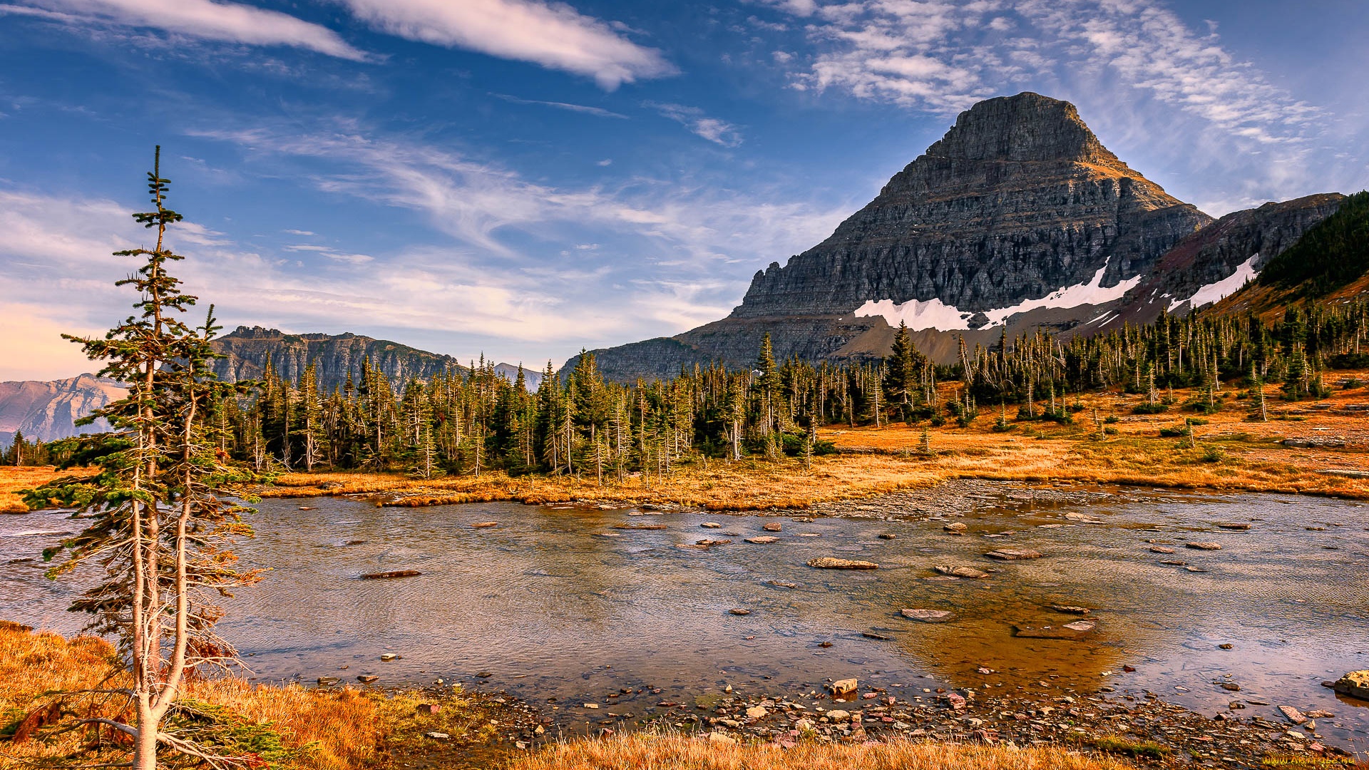 Обои река, горы, природа, лес, озёра, реки, river, mountains, nature, forest, lake разрешение 1920x1080 Загрузить