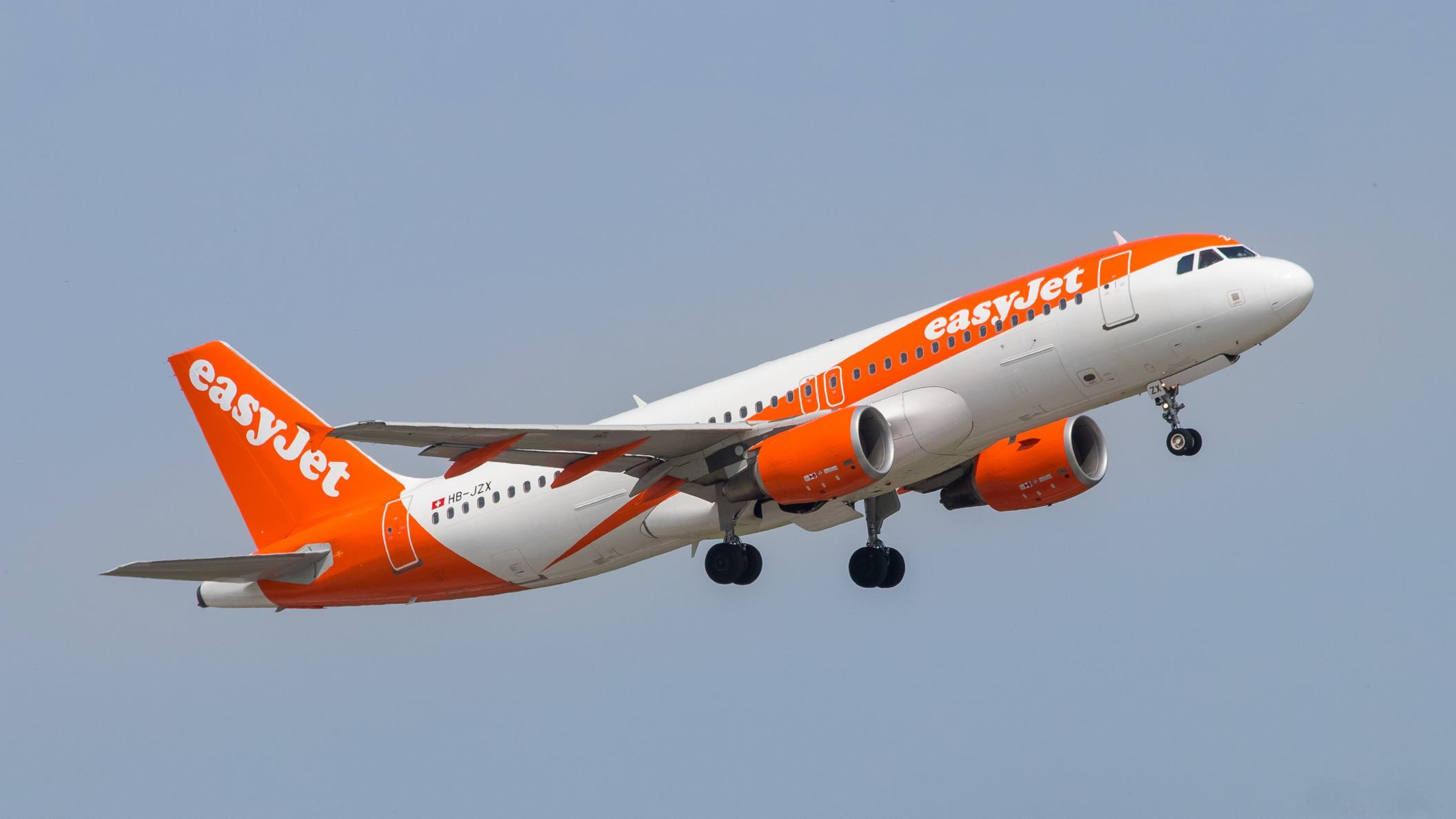 Обои самолет, авиация, airbus, a320-214, easyjet switzerland, the plane, aviation разрешение 2112x1188 Загрузить