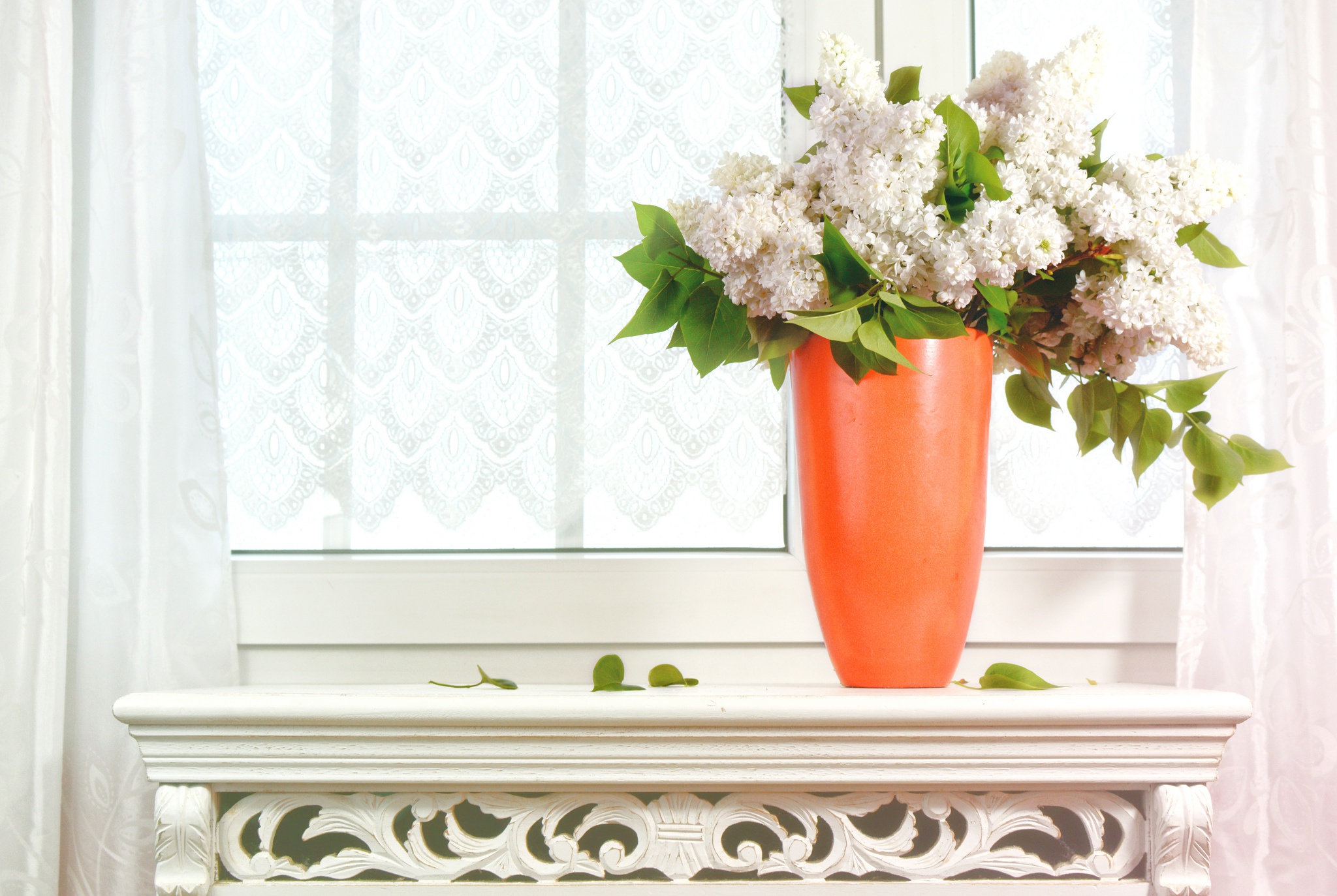 Обои цветы, букет, окно, ваза, сирень, flowers, bouquet, window, vase, lilac разрешение 2048x1373 Загрузить