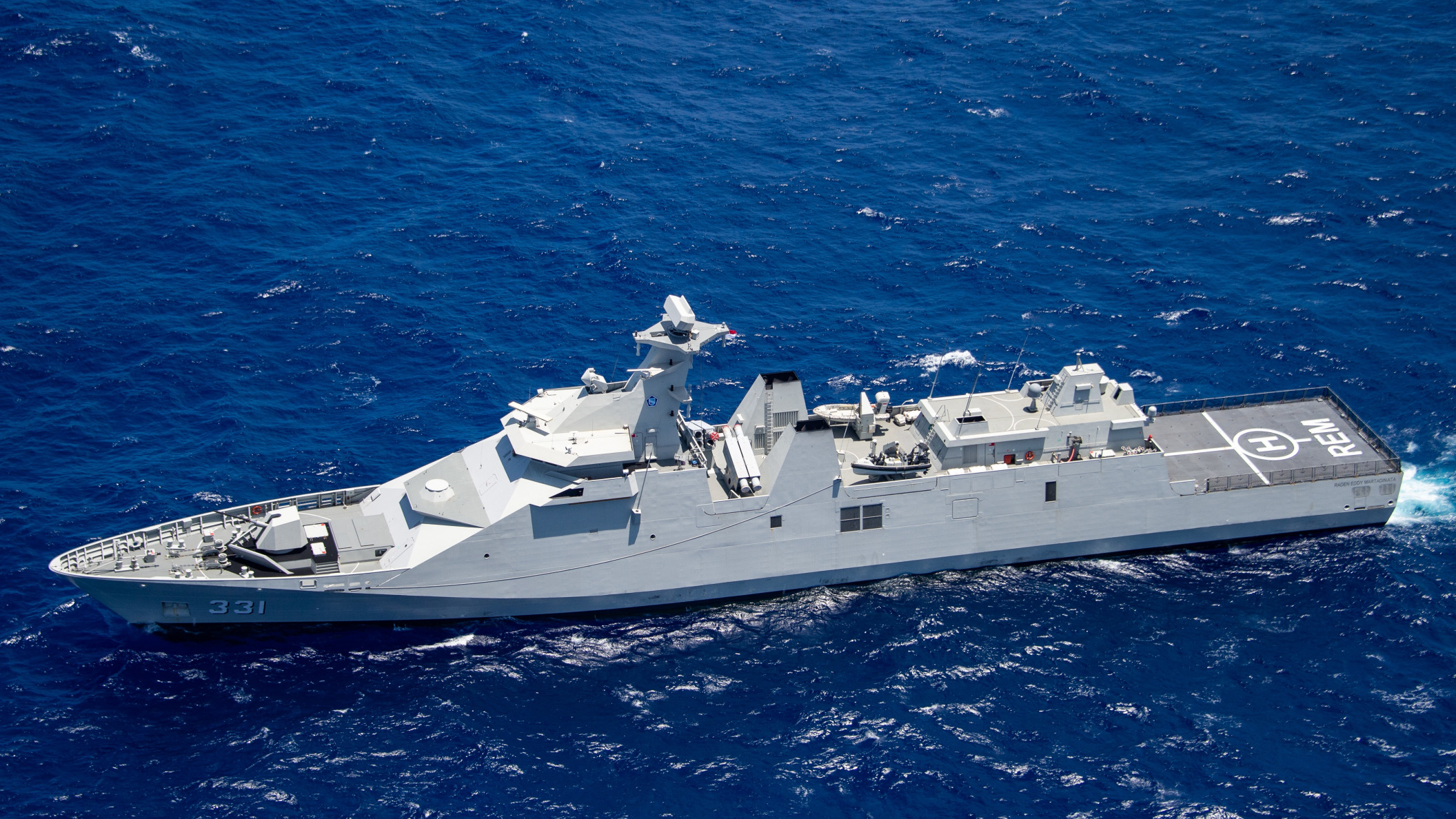 Обои фрегат, вмс индонезии, kri martadinata (331), frigate, the navy of indonesia разрешение 2112x1188 Загрузить