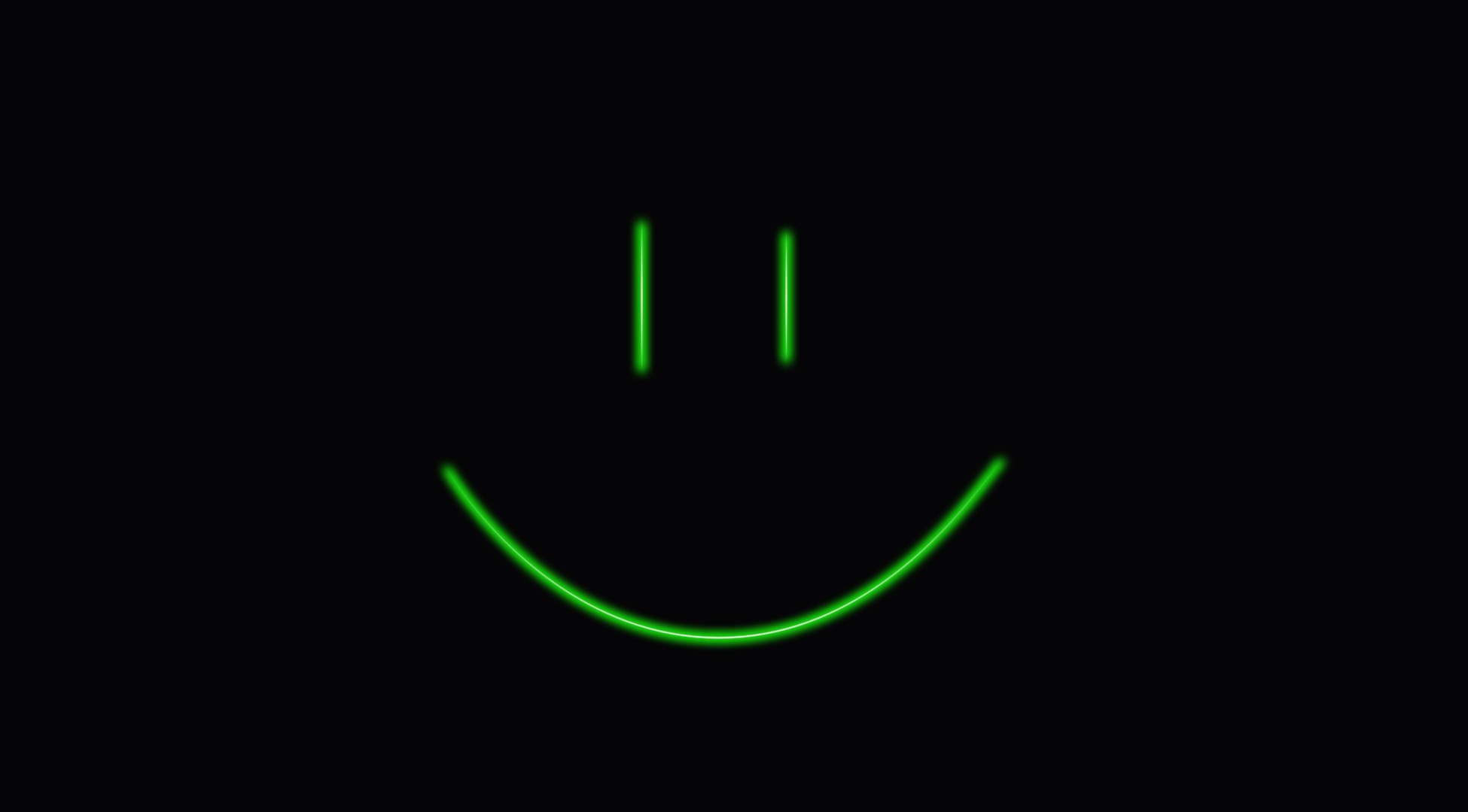 Обои неон, улыбка, черный фон, смайлик, neon, smile, black background, smiley разрешение 1950x1080 Загрузить