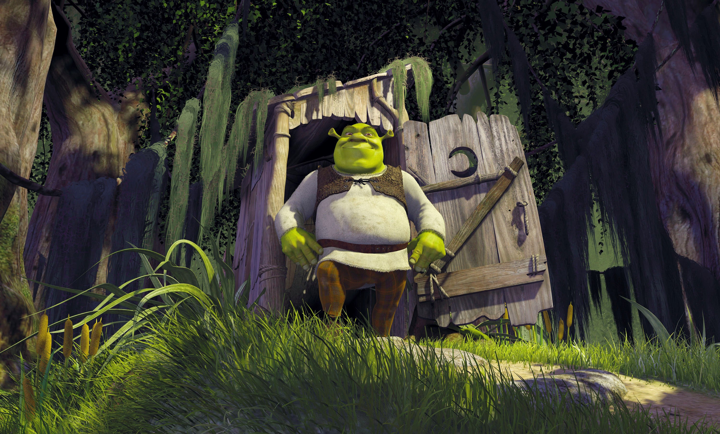 Обои мультфильм, шрек, шрэк, cartoon, shrek разрешение 3000x1808 Загрузить