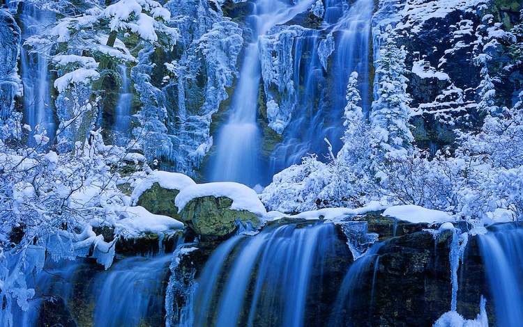 Зима Фото Водопад